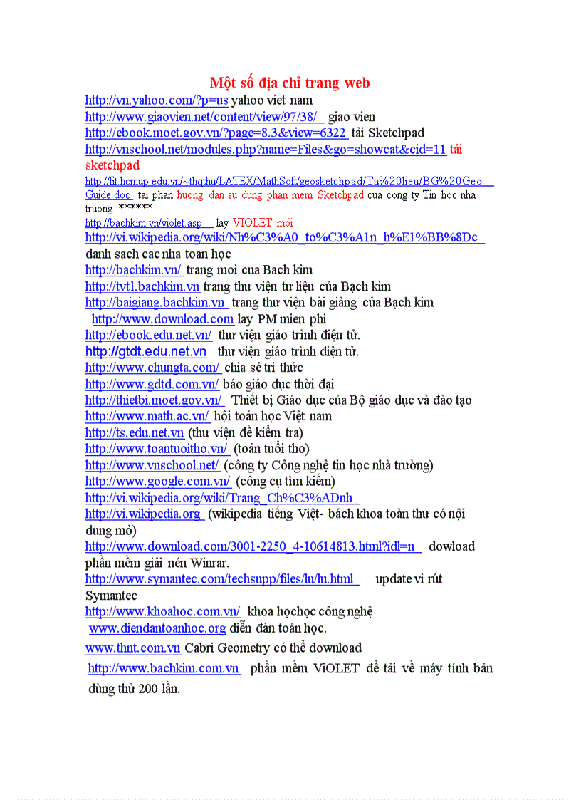 image for page Cac trang wed thong dung