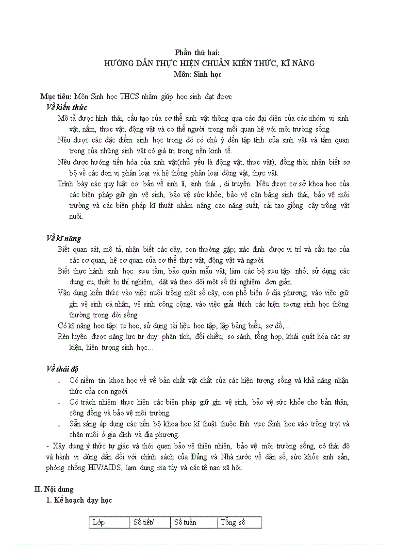 image for page Chuẩn KTKN môn Sinh học 7