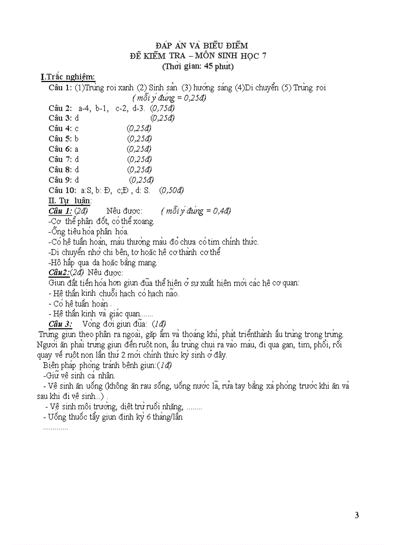 image for page Đè kiểm tra 1 tiết sinh 7 tiết 55