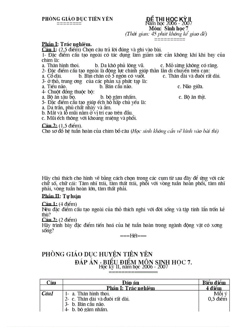 image for page Đề thi HKII 2006 2007