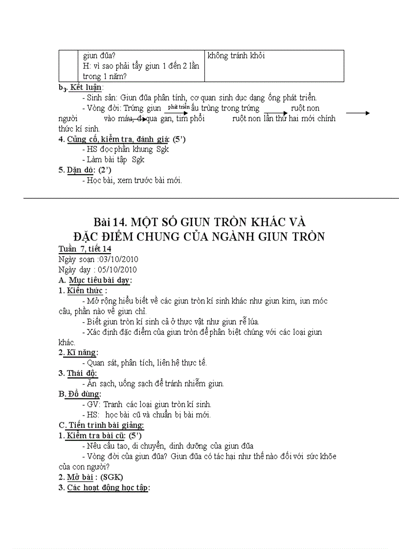 image for page GA SINH 7 TUẦN 3 đến TUẦN 7