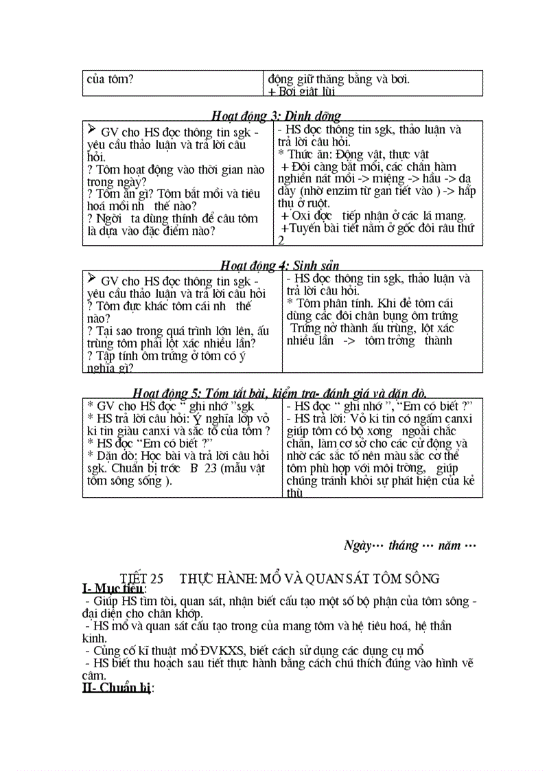 image for page GA sinh 7 HK I moi va day du theo PPCT nam 2009 2010