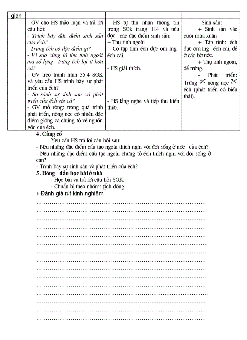 image for page Ga sinh học 7 hkii 2011 2012 4 cột