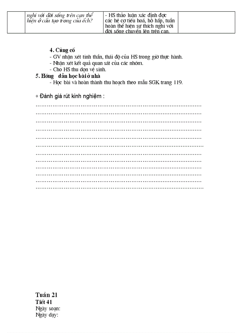 image for page Ga sinh học 7 hkii 2011 2012 4 cột