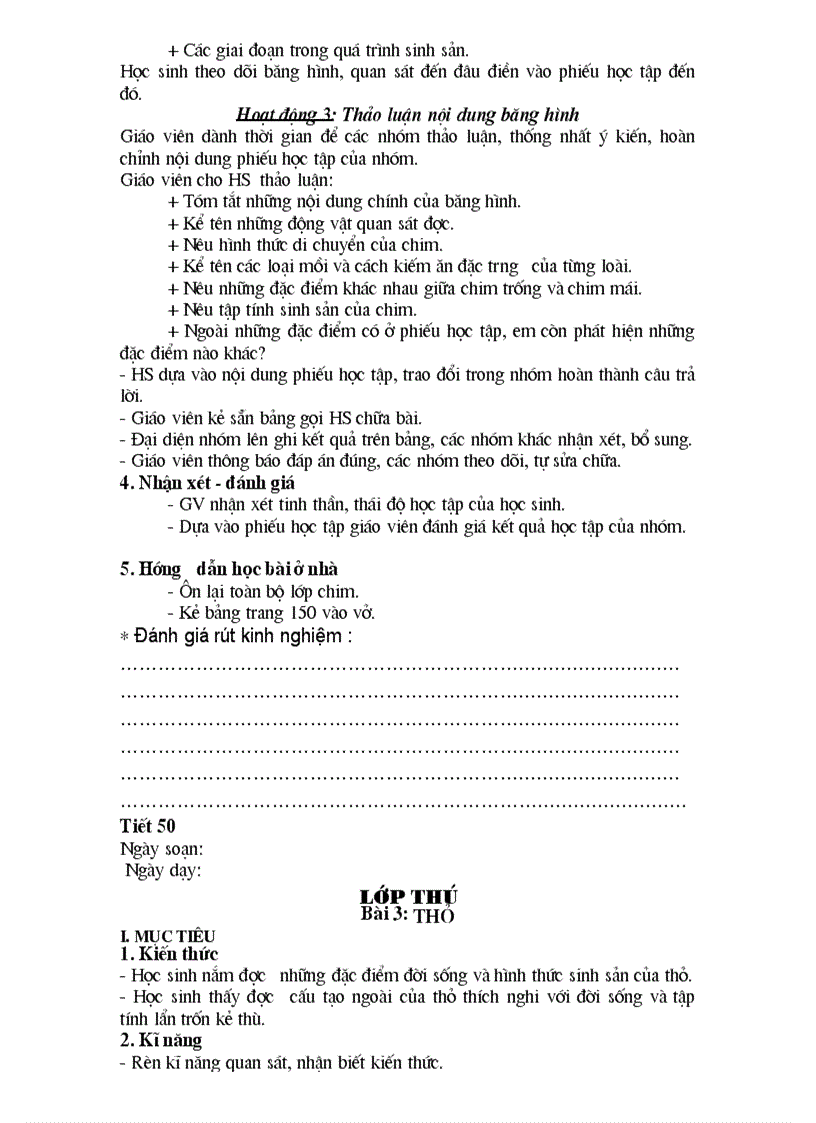 image for page Ga sinh học 7 hkii 2011 2012 4 cột