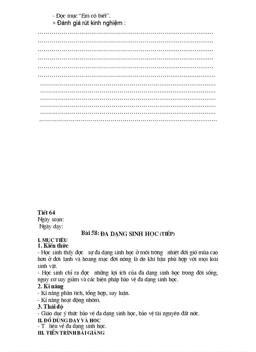 image for page Ga sinh học 7 hkii 2011 2012 4 cột