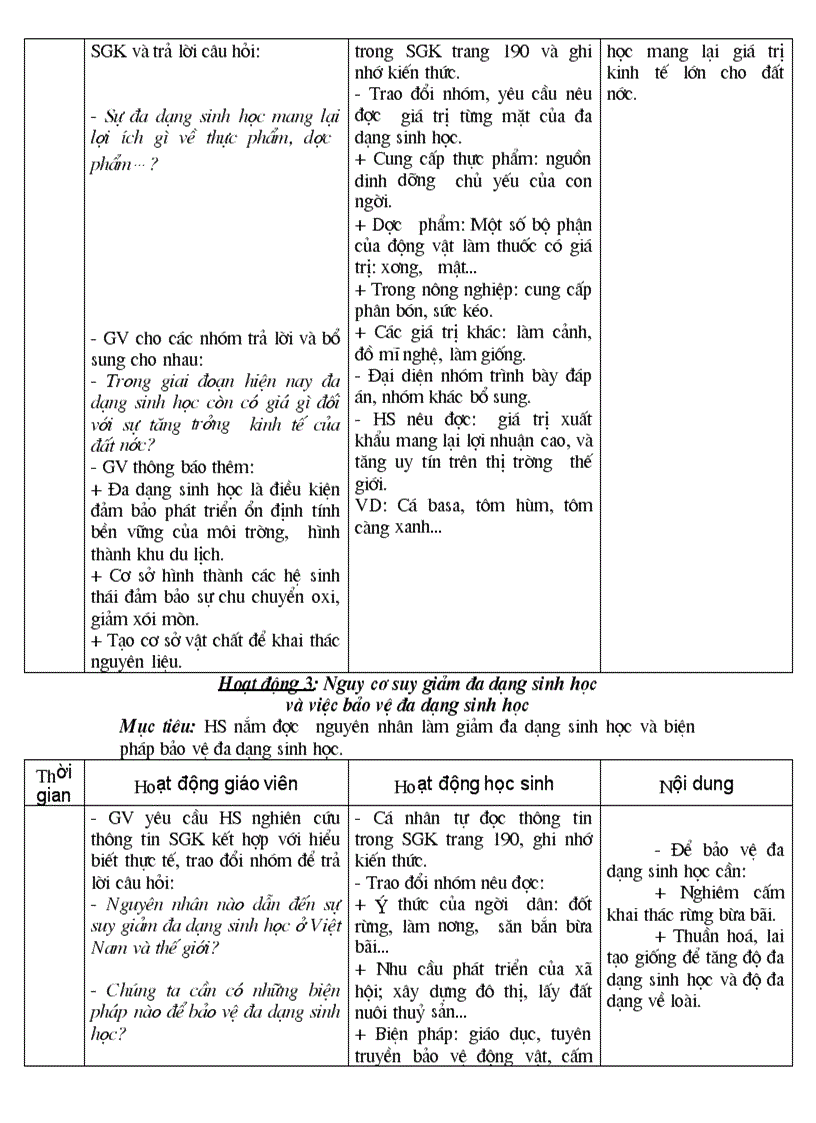 image for page Ga sinh học 7 hkii 2011 2012 4 cột