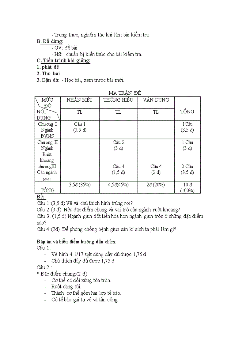 image for page GA SINH HOC 7 TUẦN 8 đến TUẦN 11