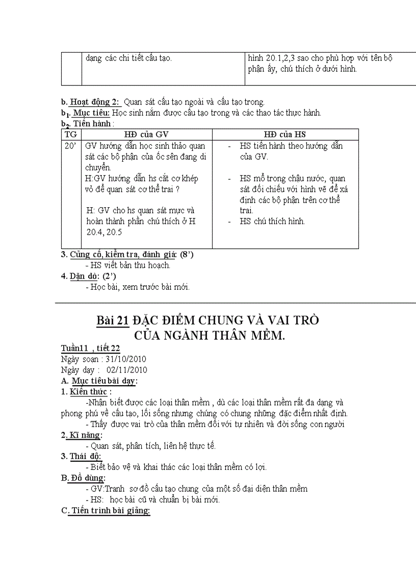 image for page GA SINH HOC 7 TUẦN 8 đến TUẦN 11