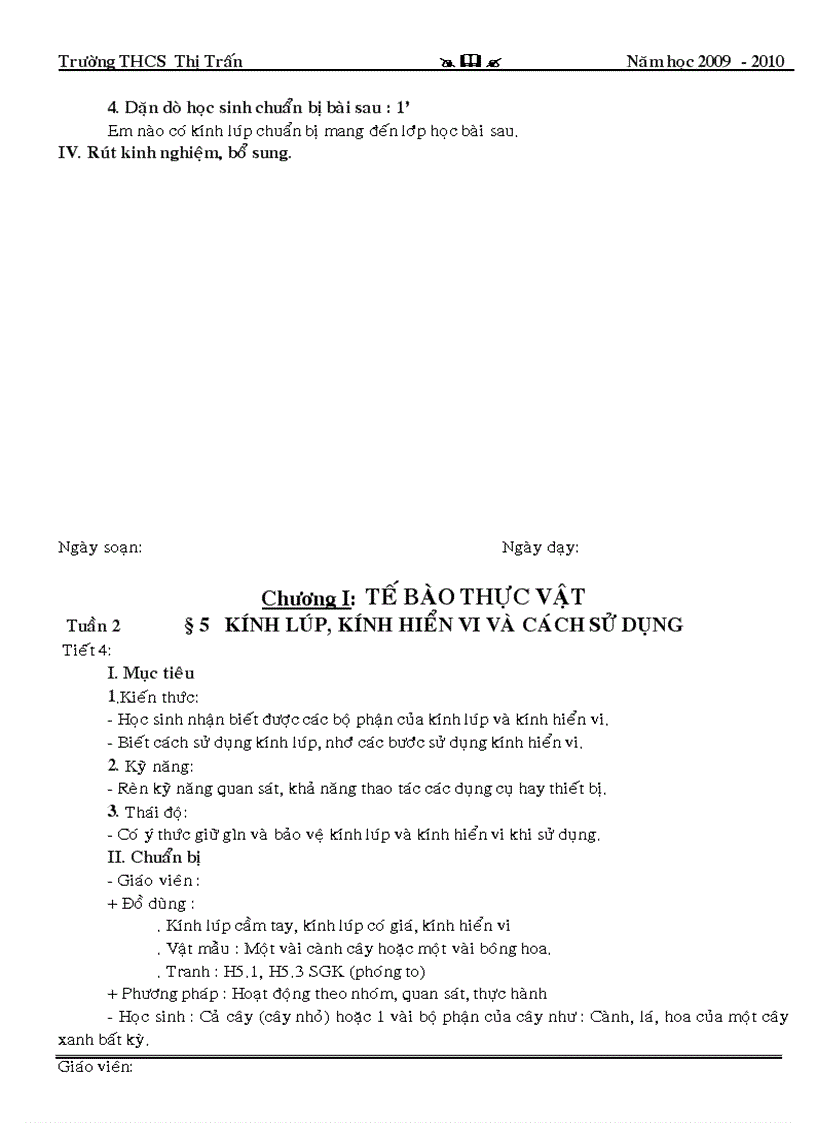 image for page Giao an mon sinh hoc 6 T1 den T7