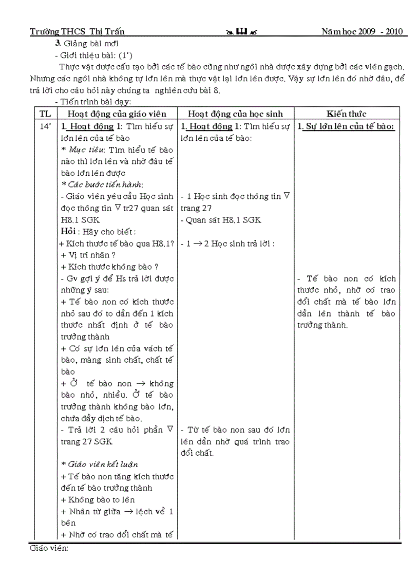 image for page Giao an mon sinh hoc 6 T1 den T7