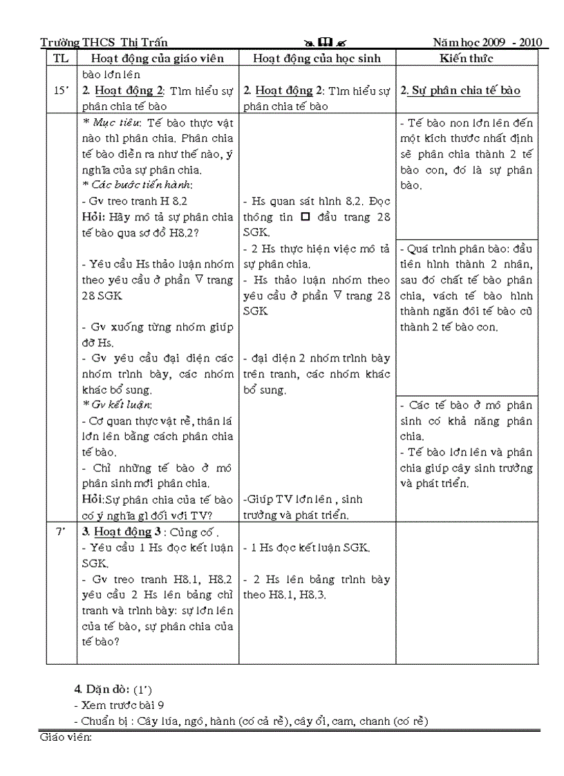 image for page Giao an mon sinh hoc 6 T1 den T7