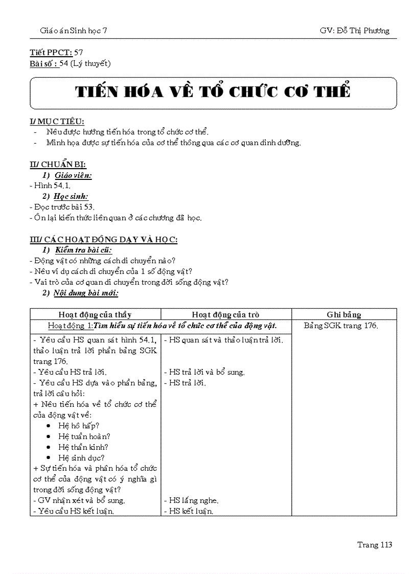 image for page Giao an sinh 7 ca nam day thuyet trinh