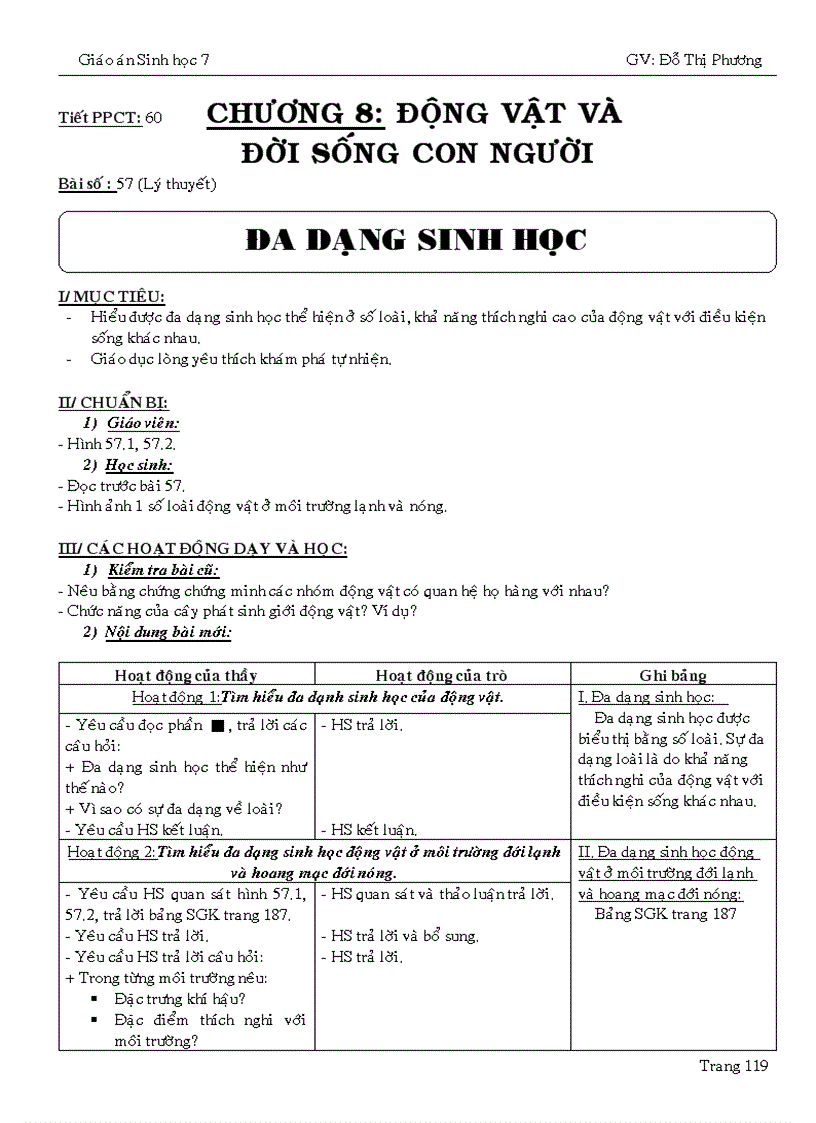 image for page Giao an sinh 7 ca nam day thuyet trinh