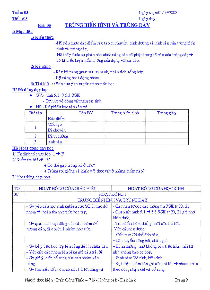 image for page Giáo án sinh 7 chuẩn 09 10