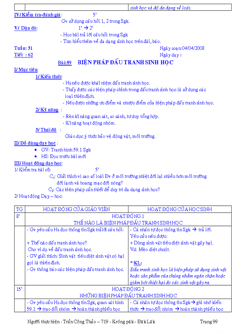 image for page Giáo án sinh 7 chuẩn 09 10