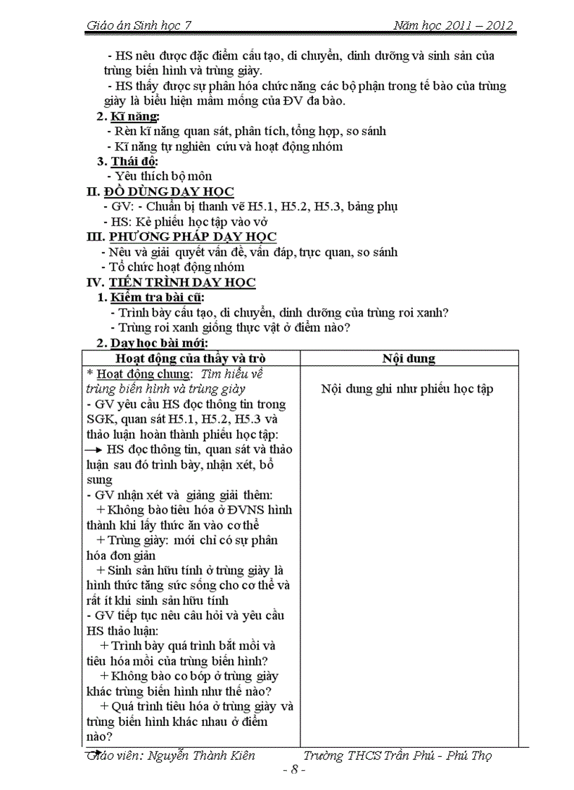 image for page Giao an sinh 7 chuan hot