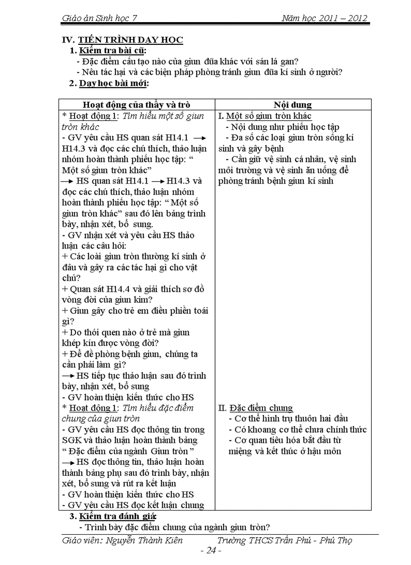 image for page Giao an sinh 7 chuan hot