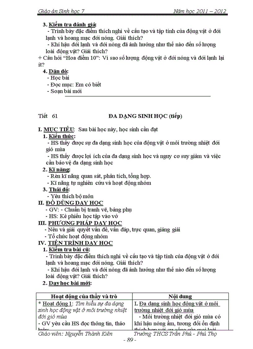 image for page Giao an sinh 7 chuan hot