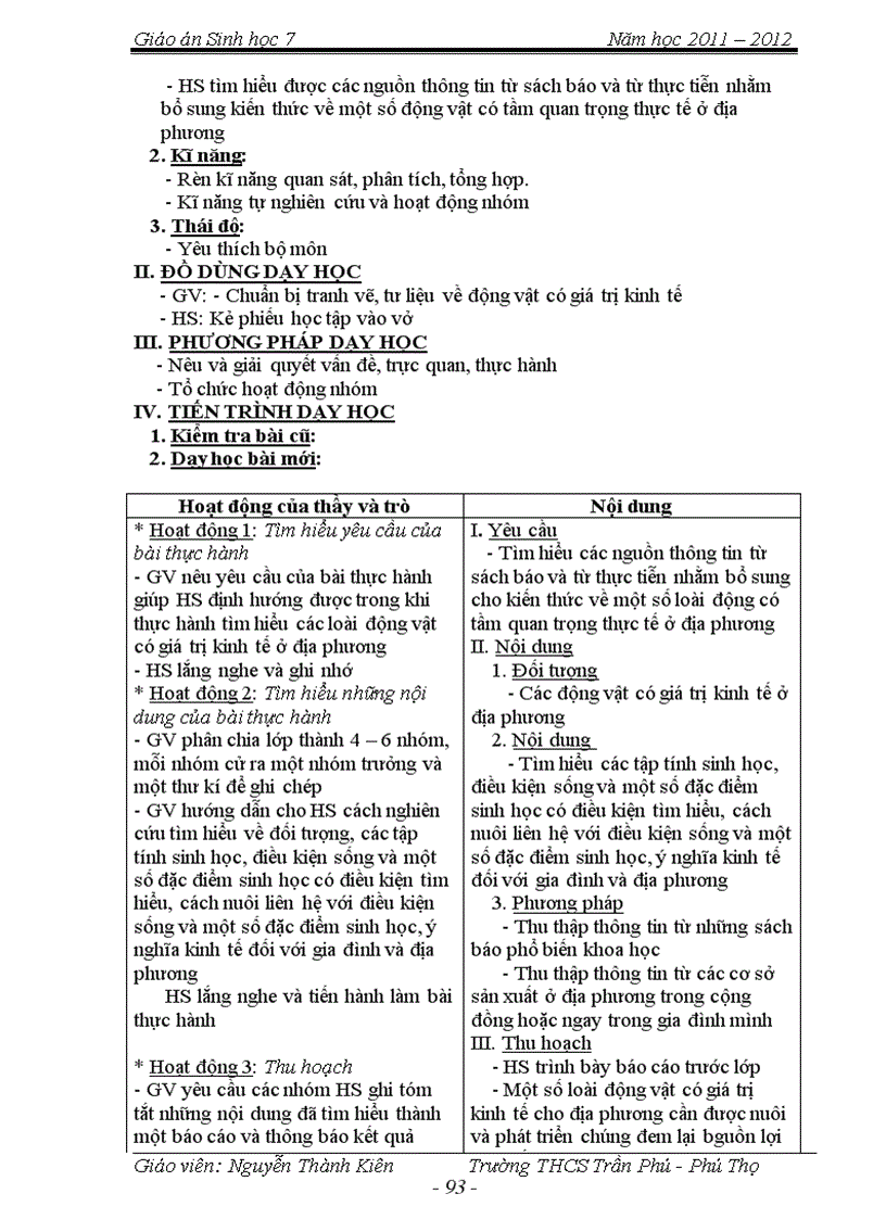 image for page Giao an sinh 7 chuan hot