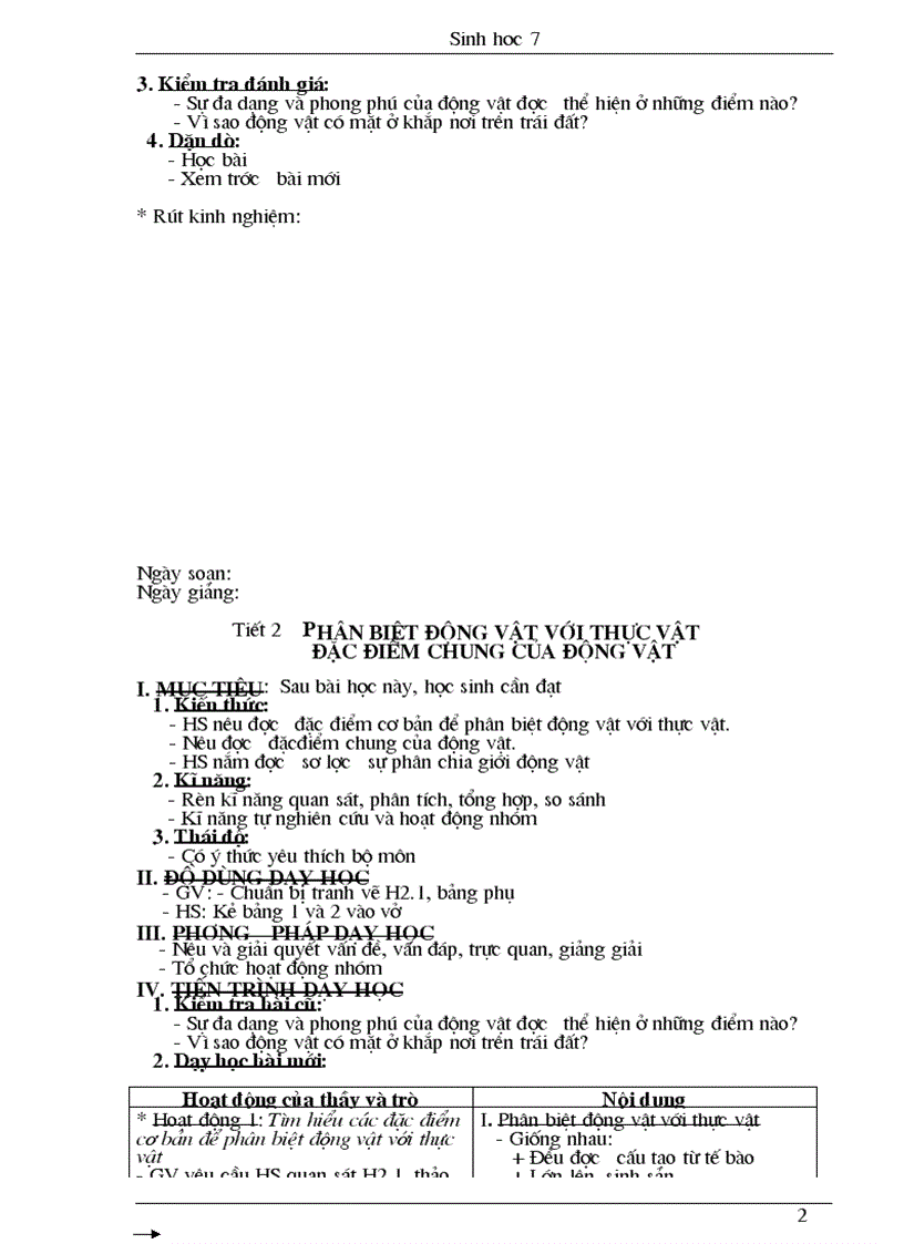 image for page Giao an sinh 7 chuan hothot