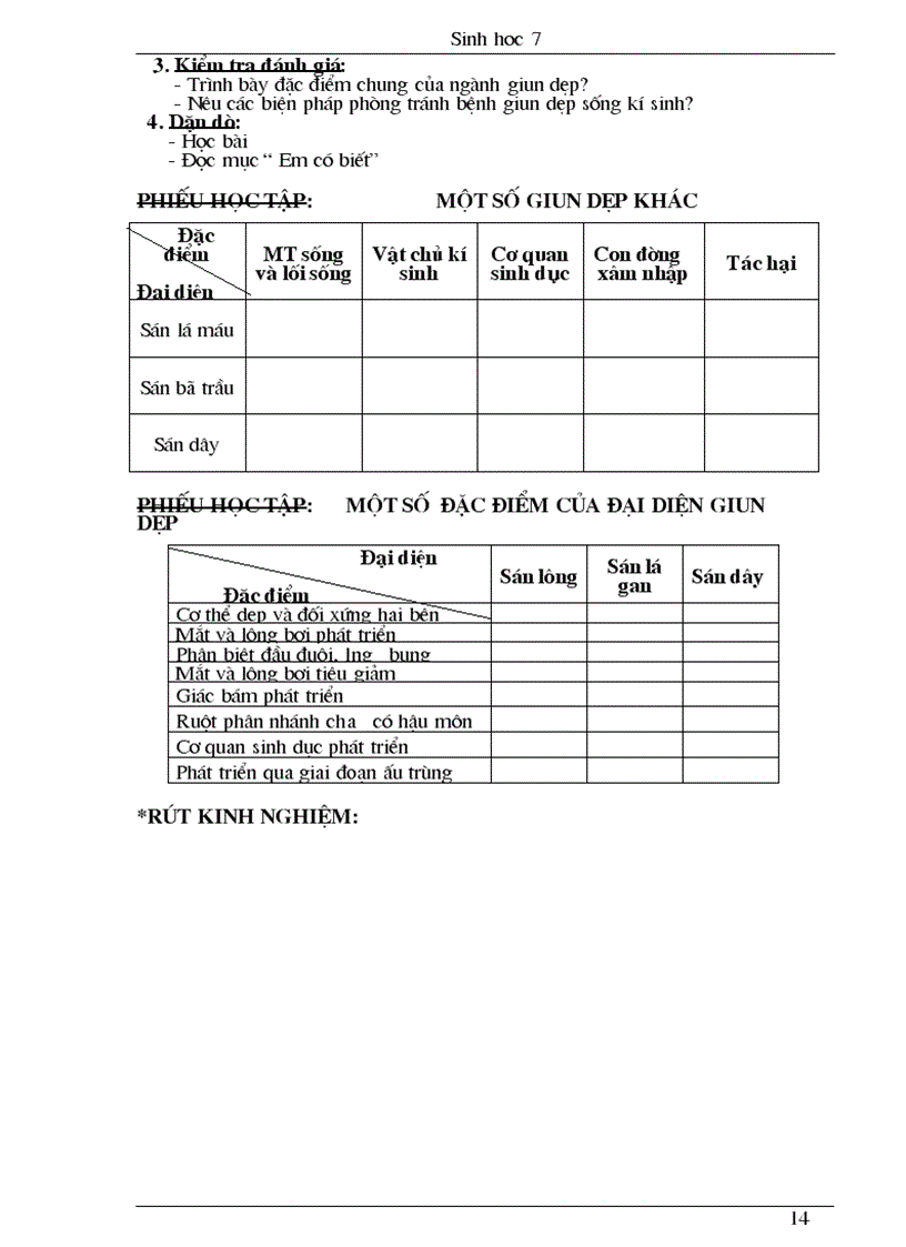 image for page Giao an sinh 7 chuan hothot