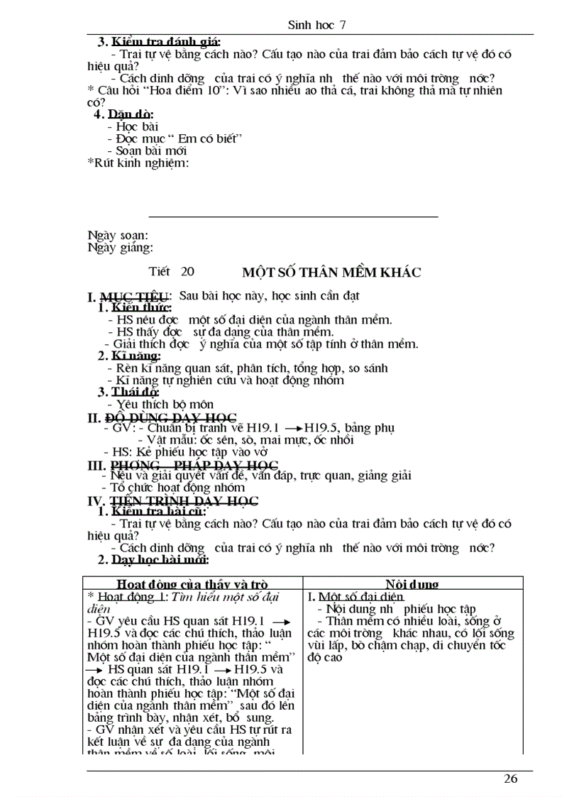 image for page Giao an sinh 7 chuan hothot