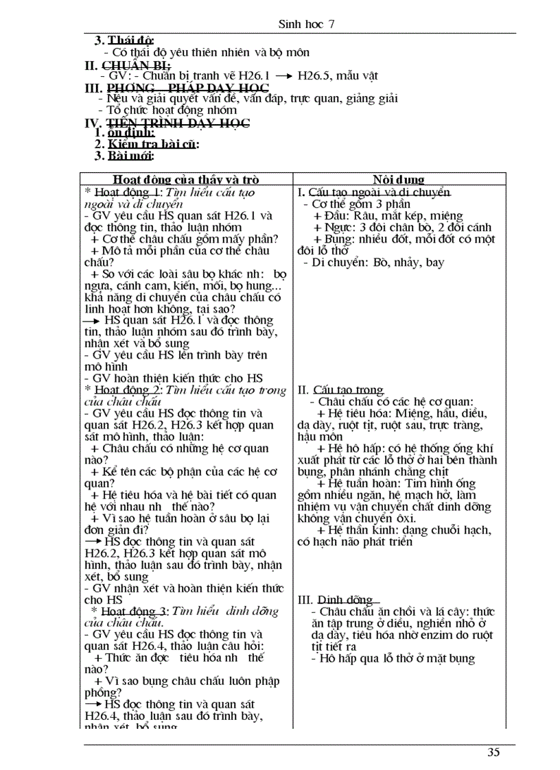 image for page Giao an sinh 7 chuan hothot