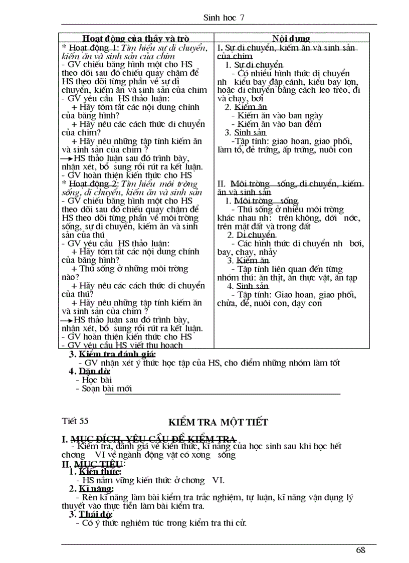 image for page Giao an sinh 7 chuan hothot