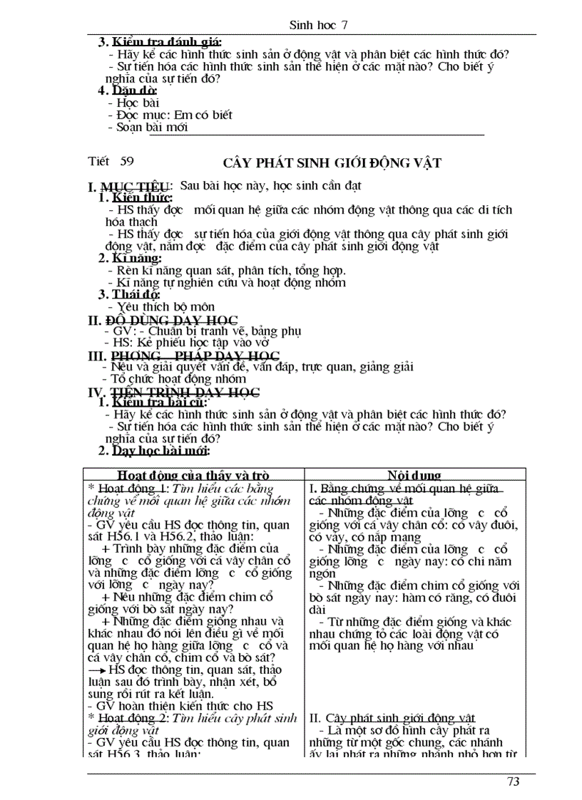 image for page Giao an sinh 7 chuan hothot