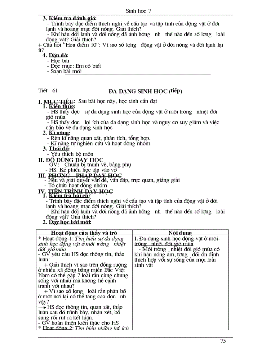 image for page Giao an sinh 7 chuan hothot