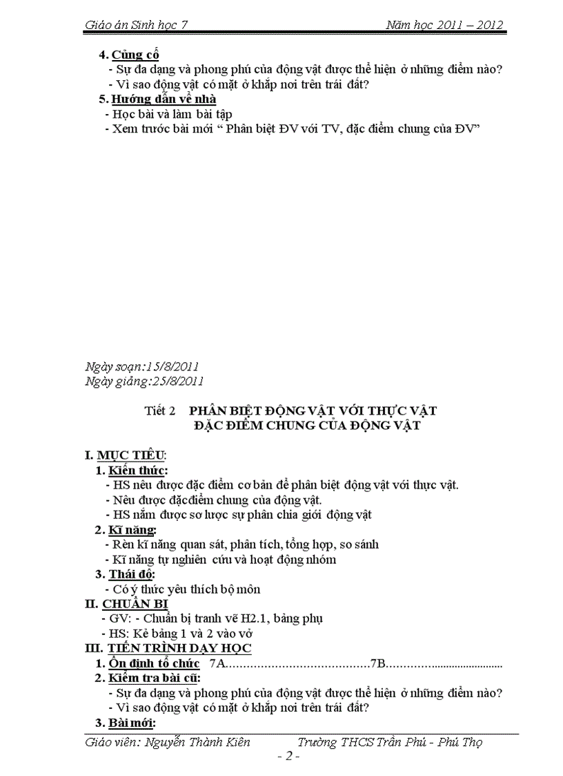 image for page Giao an Sinh 7 chuan net