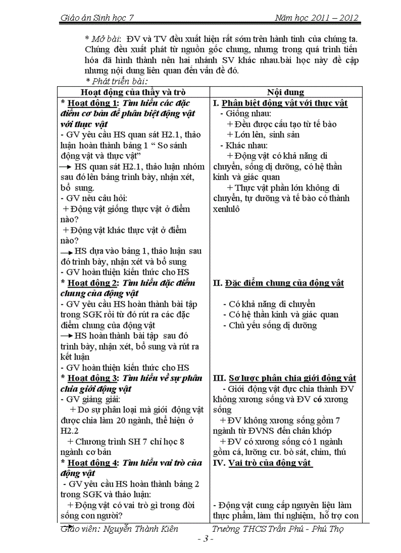 image for page Giao an Sinh 7 chuan net