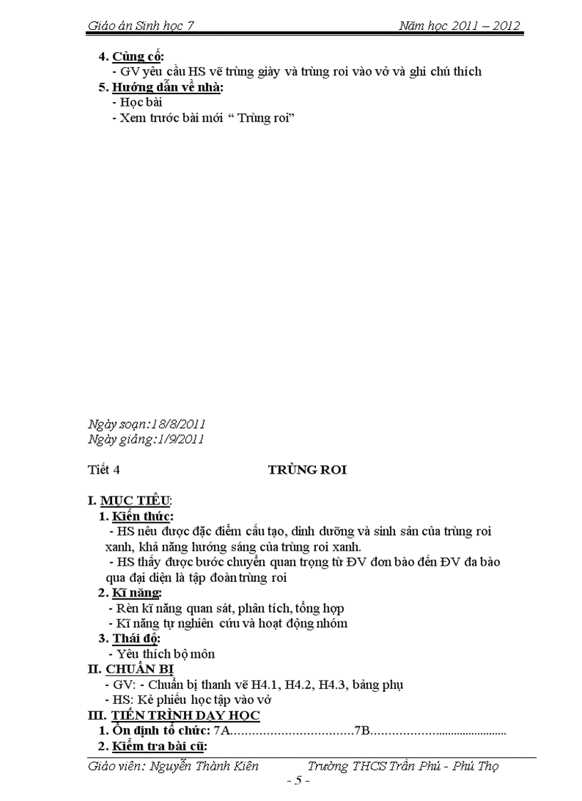 image for page Giao an Sinh 7 chuan net