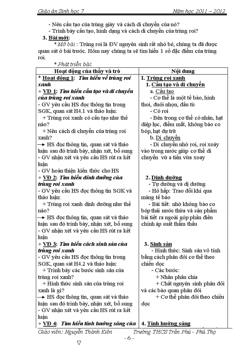 image for page Giao an Sinh 7 chuan net