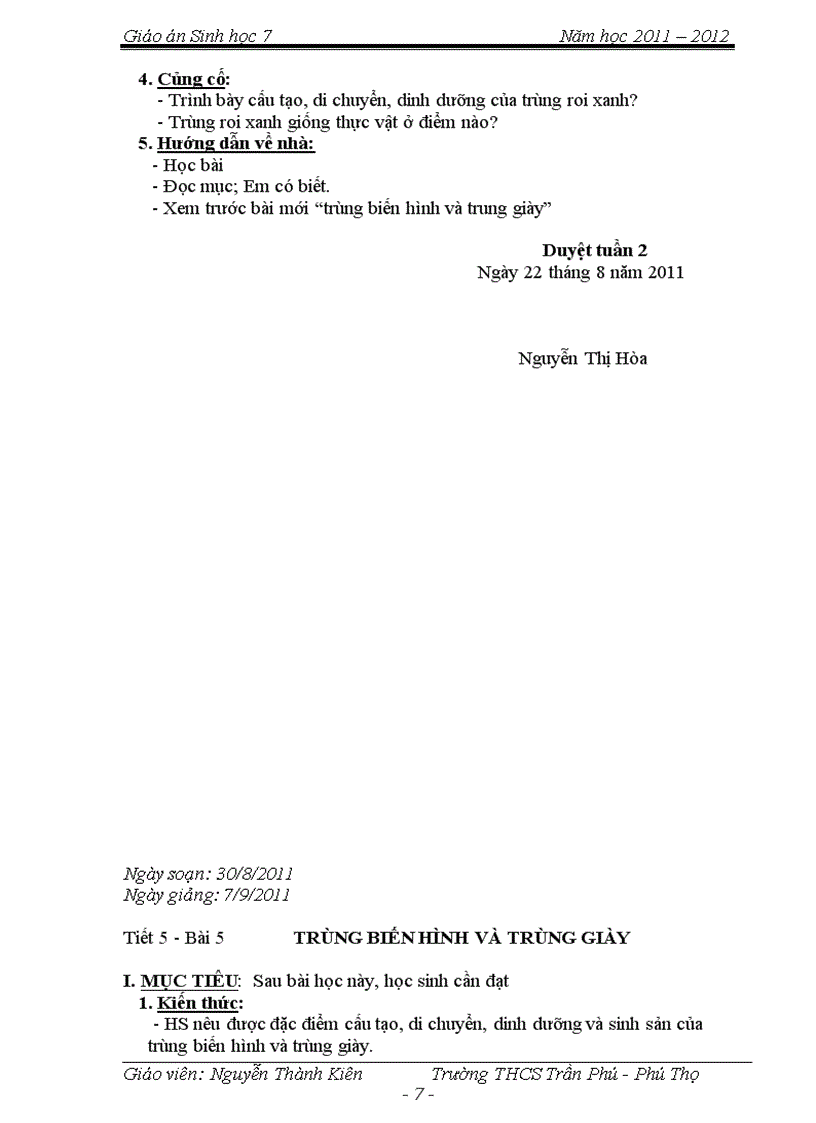 image for page Giao an Sinh 7 chuan net