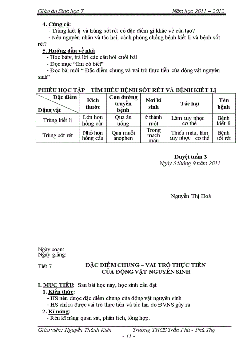 image for page Giao an Sinh 7 chuan net