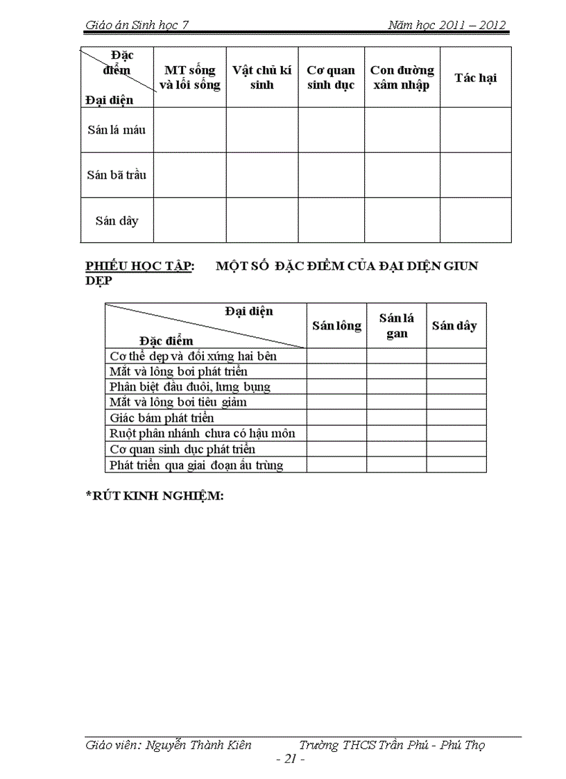 image for page Giao an Sinh 7 chuan net