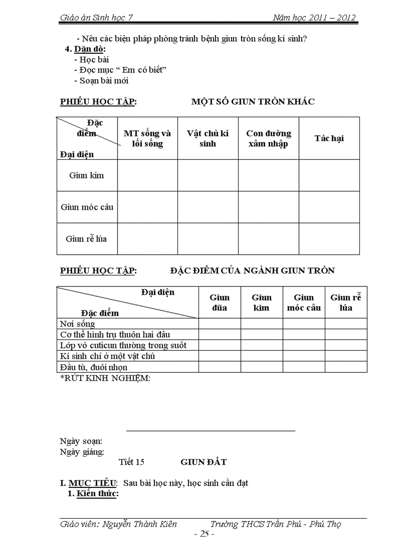 image for page Giao an Sinh 7 chuan net