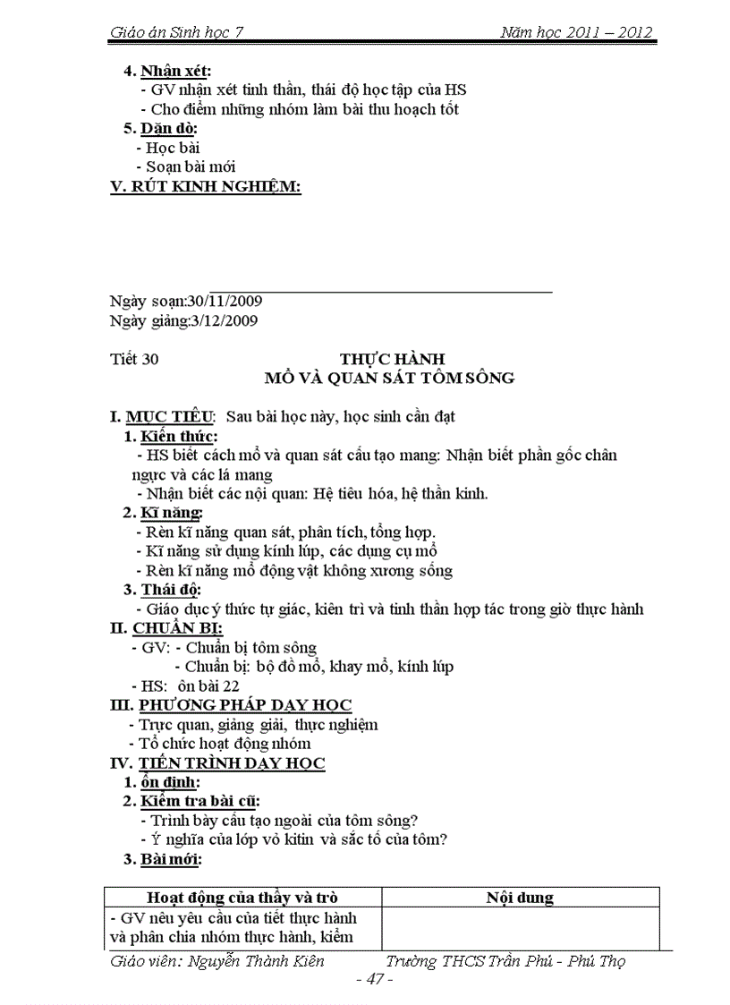 image for page Giao an Sinh 7 chuan net