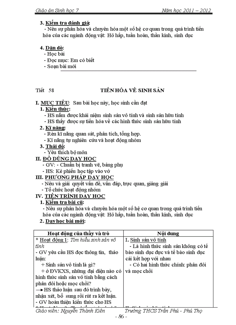 image for page Giao an Sinh 7 chuan net