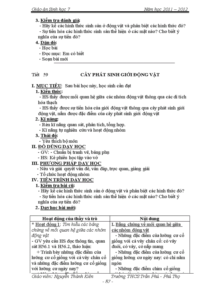 image for page Giao an Sinh 7 chuan net