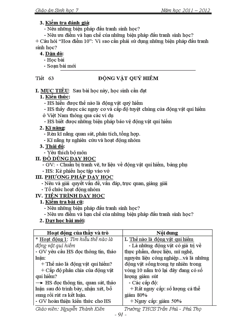 image for page Giao an Sinh 7 chuan net