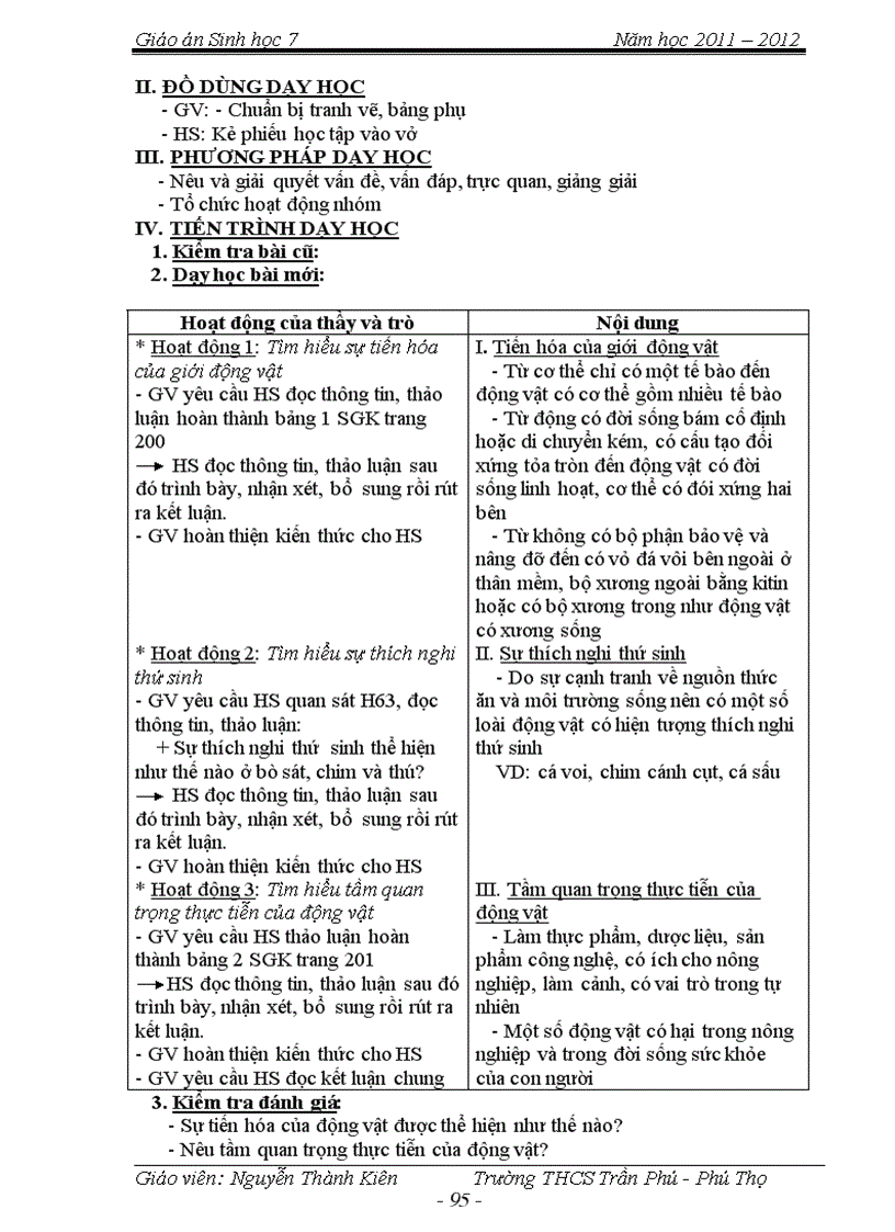 image for page Giao an Sinh 7 chuan net