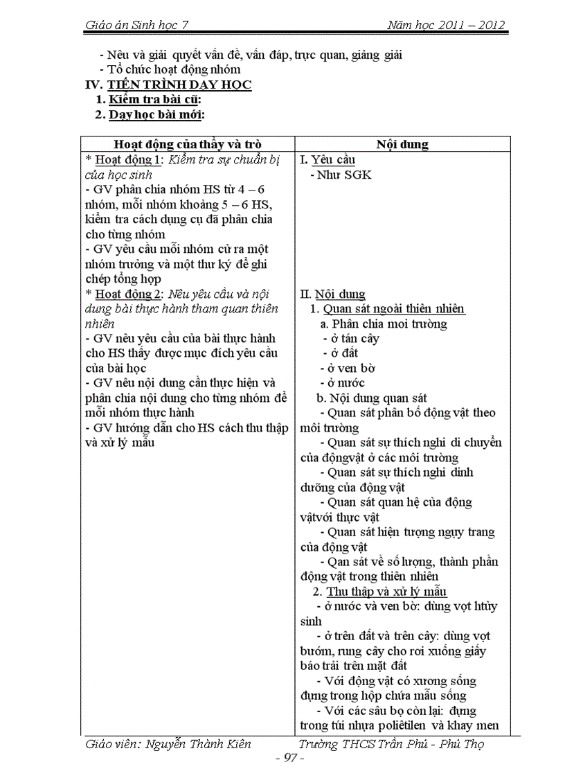 image for page Giao an Sinh 7 chuan net