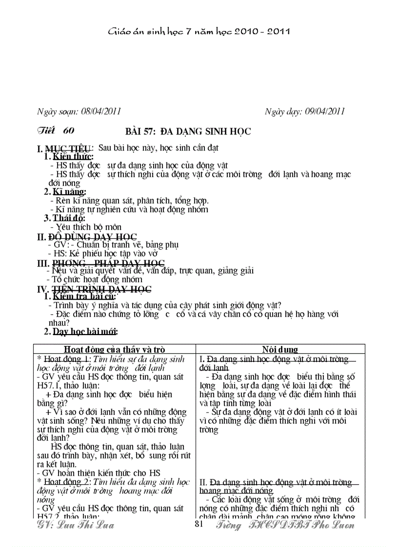 image for page Giao an Sinh 7 Hot