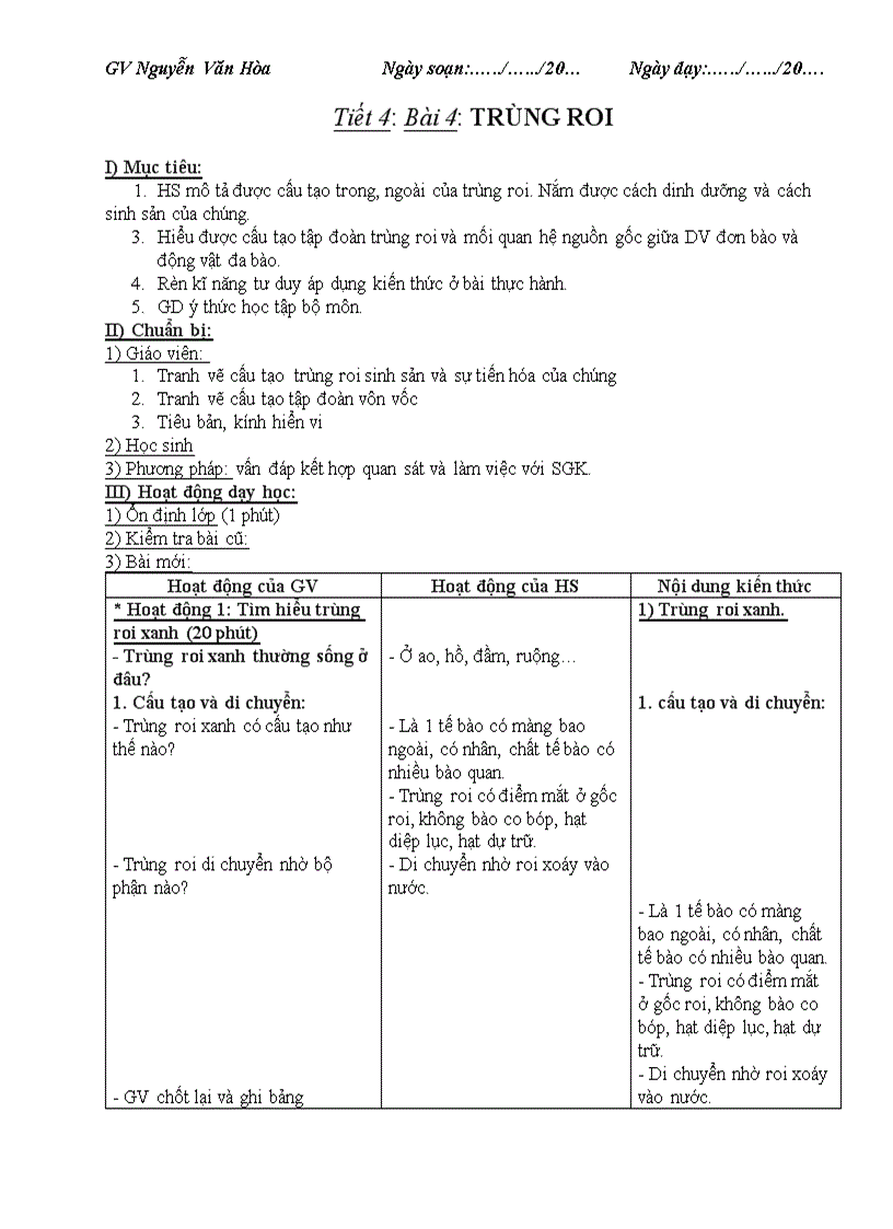 image for page Giao an sinh 7 theo chuan kien thuc doc
