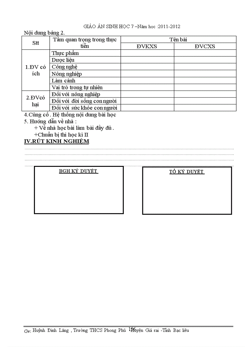 image for page Giáo án sinh 7 trọn bộ ba cột theo CKTKN