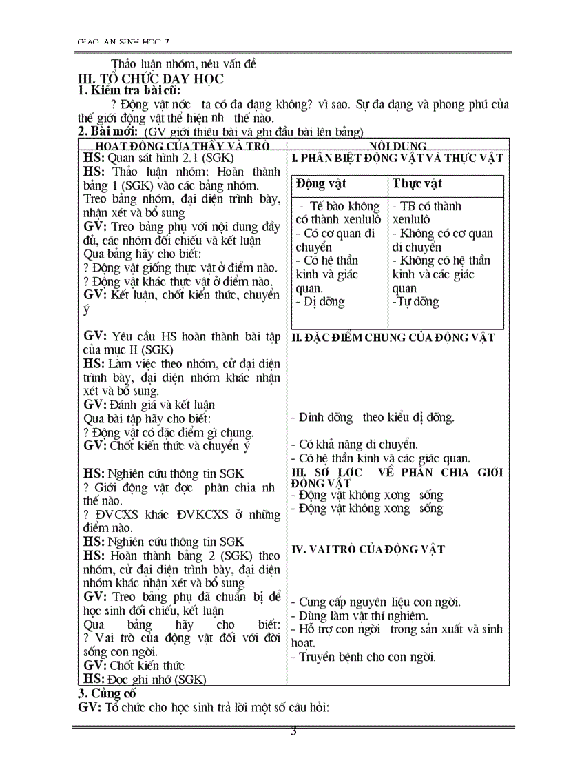 image for page Giao an sinh 7 2 cot 70 tiet