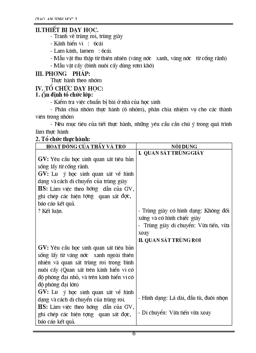 image for page Giao an sinh 7 2 cot 70 tiet